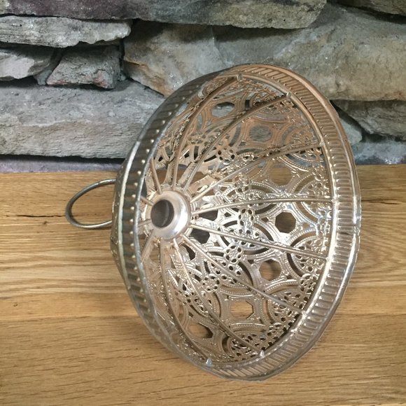 Metal Filigree Ornate Lantern India Moroccan Boho - Picture 6 of 6